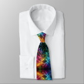 Rainbow Circuit Board Necktie – Colorful Tech Geek Stropdas (Gebonden)