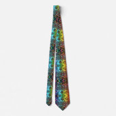 Rainbow Circuit Board Necktie – Colorful Tech Geek Stropdas (Achterkant)