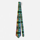 Rainbow Circuit Board Necktie – Colorful Tech Geek Stropdas (Voorkant)