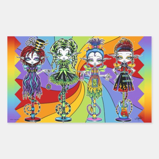 Rainbow Circus Pixie Stick Freaks Sticker (Voorkant)