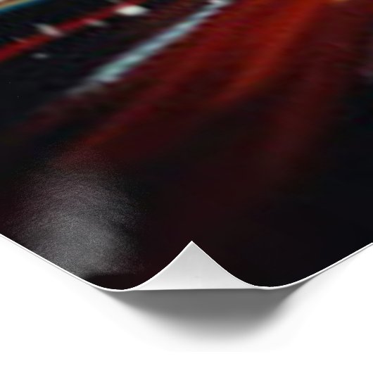 Rainbow CityScape Wall Art - Modern Skyline Poster (Hoek)