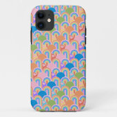 Rainbow Clamshell met harten Telefoon Case (Achterkant)