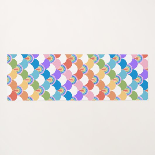Rainbow Clamshell Yogamat (Achterkant (horizontaal))