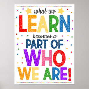 Rainbow Classroom Poster leren