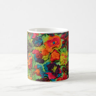 Rainbow Clay Flowers Koffiemok