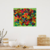 Rainbow Clay Flowers Poster (Keuken)