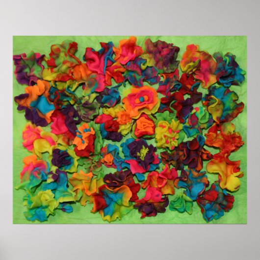 Rainbow Clay Flowers Poster (Voorkant)