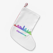 Rainbow Cleveland skyline Kleine Kerstsok (Voorkant (Hangend))