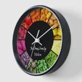 Rainbow Clock - kleurrijke groenten en fruit (Hoek)