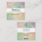 Rainbow-cloldgradiënt voor zakelijk gebruik - kaar vierkante visitekaartje (Voorkant / Achterkant)