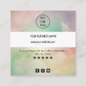 Rainbow-cloldgradiënt voor zakelijk gebruik - kaar vierkante visitekaartje (Achterkant)
