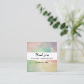 Rainbow-cloldgradiënt voor zakelijk gebruik - kaar vierkante visitekaartje (Staand voorkant)