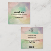 Rainbow-cloldgradiënt voor zakelijk gebruik - kaar vierkante visitekaartje (Voorkant / Achterkant)