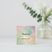 Rainbow-cloldgradiënt voor zakelijk gebruik - kaar vierkante visitekaartje (Staand voorkant)