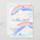 Rainbow Cloud 9 Uitnodiging Waterverf (Achterkant)