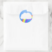 Rainbow cloud aangepaste naam - stickers (Tas)