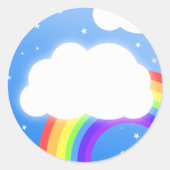 Rainbow cloud aangepaste naam - stickers (Voorkant)