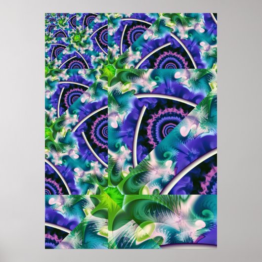 Rainbow Cloud Abstract Poster (Voorkant)