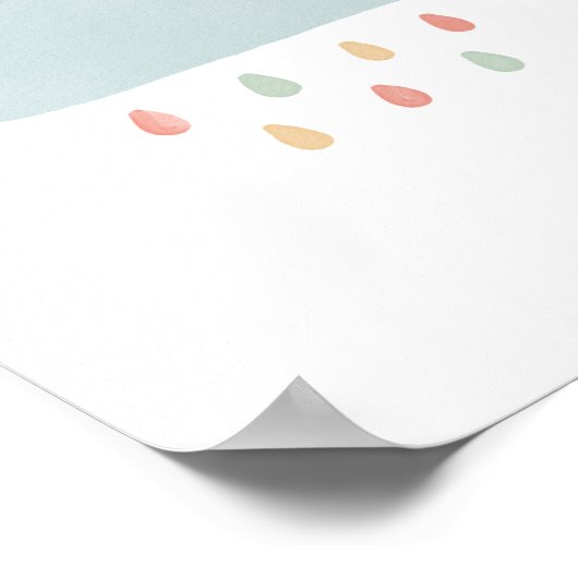 Rainbow Cloud Baby Nursery Decor Poster (Hoek)