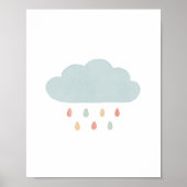 Rainbow Cloud Baby Nursery Decor Poster (Voorkant)