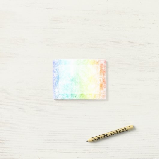 Rainbow Cloud Background Pas of blijf Cloudy aan Post-it® Notes (Op bureau)