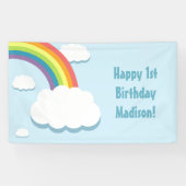 Rainbow Cloud Birthday Banner (Horizontaal)