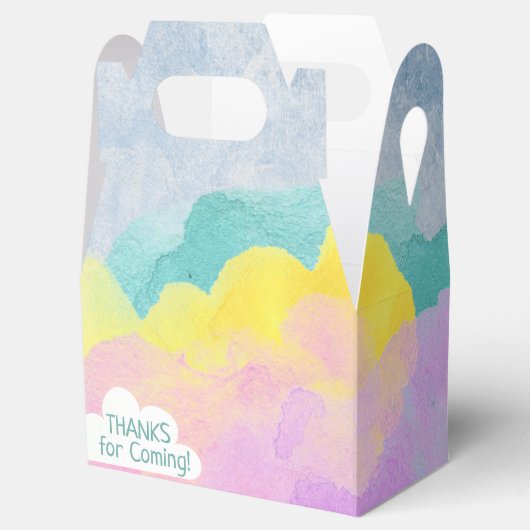 Rainbow Cloud Birthday Party Colorful Girl Bedankdoosjes (Geopend)