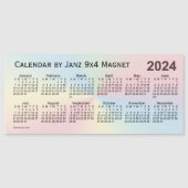 Rainbow Cloud Calendar 2024, gemaakt door Janz 9x4 (Voorkant)