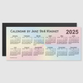 Rainbow Cloud Calendar 2025, gemaakt door Janz 9x4 (Voorkant / Achterkant)