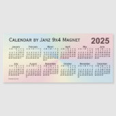Rainbow Cloud Calendar 2025, gemaakt door Janz 9x4 (Voorkant)