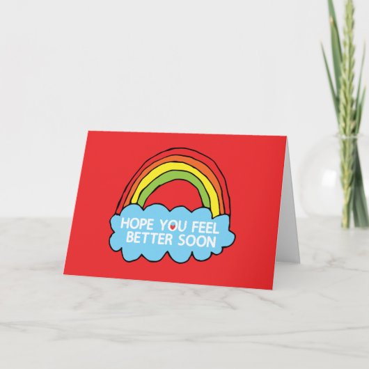 Rainbow Cloud Clip Art die je goed uitstuurt Bedankkaart (Voorkant)