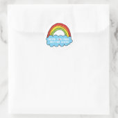 Rainbow Cloud Clip Art die je goed uitstuurt Ronde Sticker (Tas)