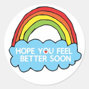 Rainbow Cloud Clip Art die je goed uitstuurt Ronde Sticker