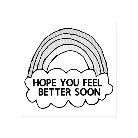 Rainbow Cloud Clip Art die je goed uitstuurt Rubberstempel (Afrduk)