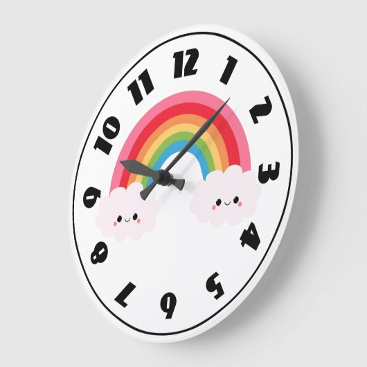 Rainbow Cloud Clock Grote Klok (Hoek)