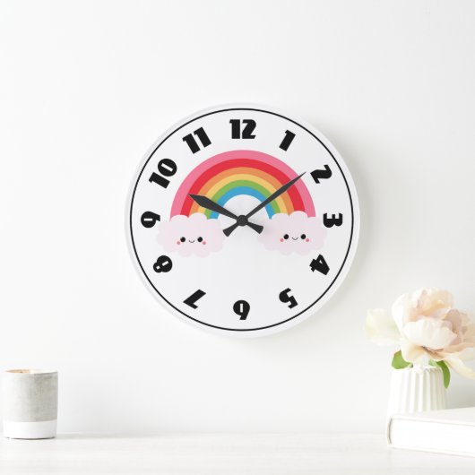 Rainbow Cloud Clock Grote Klok (Huis)