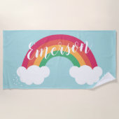 Rainbow Cloud Cute Modern Kinder Strandlaken (Voorkant)