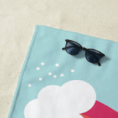 Rainbow Cloud Cute Modern Kinder Strandlaken (In situ)