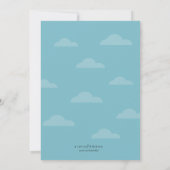 Rainbow Cloud en Sun Birthday Invitation Kaart (Achterkant)