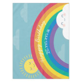 Rainbow Cloud en Sun Birthday Tablecloth Tafelkleed (Voorkant)