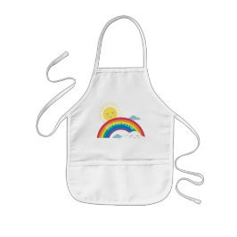 Rainbow Cloud en Sun Children's Apron Kinder Schort