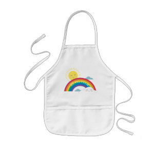 Rainbow Cloud en Sun Children's Apron Kinder Schort