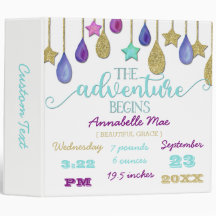 Rainbow Cloud Gold Geboorte Statistieken Baby Scra
