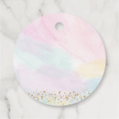 Rainbow Cloud Hartelijk dank voor de roze gouden v Bedankjes Labels (Achterkant)