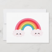 Rainbow Cloud Invitations Kaart (Voorkant)