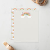 Rainbow Cloud Kinder Notitiekaartje (Voorkant / Achterkant in situ)