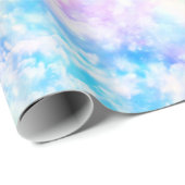 Rainbow Cloud Kleurrijke Tie Dye Neon Sky Cadeaupapier (Rol Hoek)