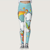 Rainbow Cloud Mensen Leggings (Voorkant)