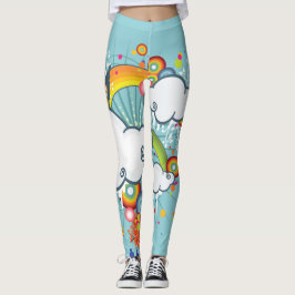 Rainbow Cloud Mensen Leggings