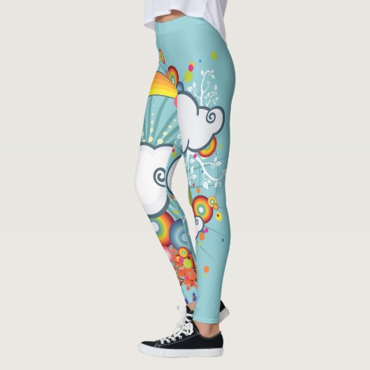 Rainbow Cloud Mensen Leggings (Links)